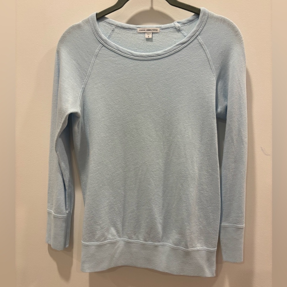 JAMES PERSE Vintage Sweatshirt, Pale Blue, Size 1, Excellent Condition